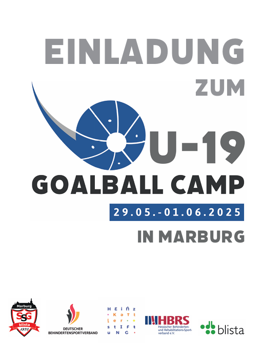 Logo der Einladung zum U 19 - Camp samt Sponsorem